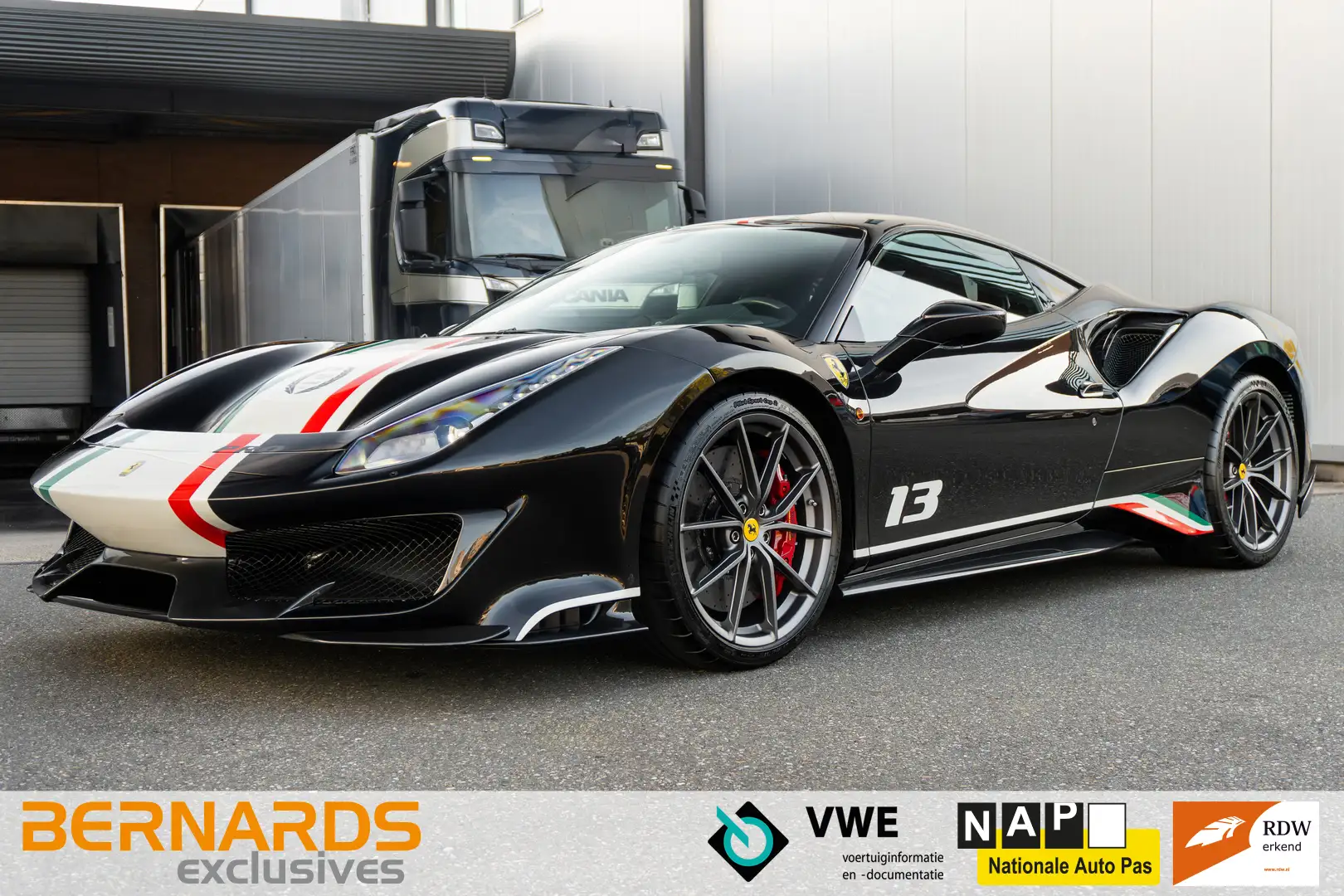 Ferrari 488 Pista Piloti - Nero Daytona - Tailor Made - Origin Zwart - 1