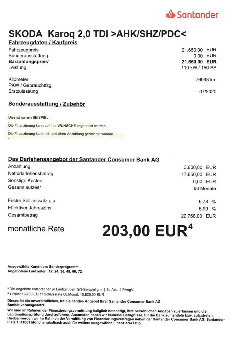Skoda Karoq 2,0 TDI Style AHK/Sitzheiz/PDC/SmartLink Blau - 2