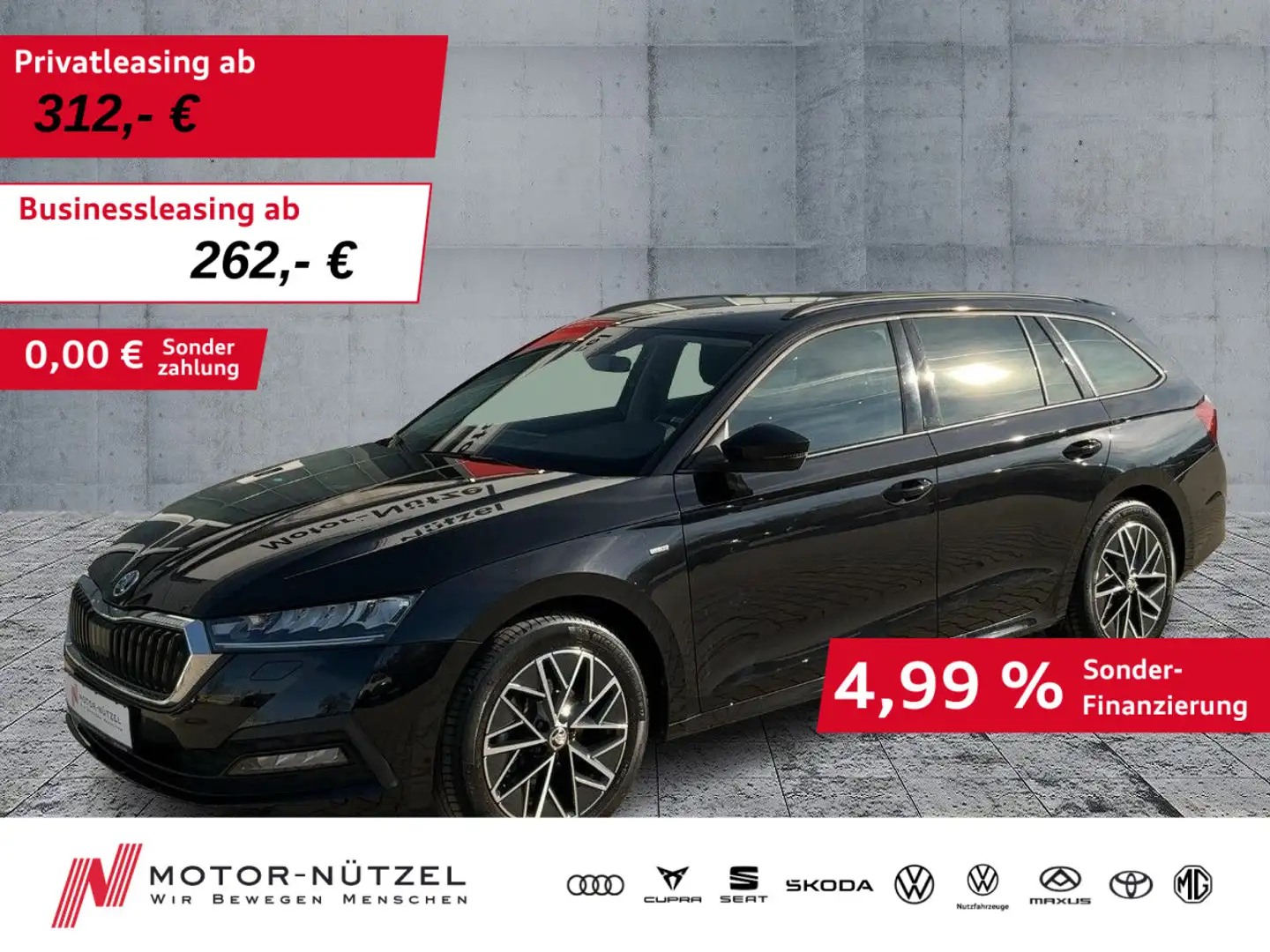 Skoda Octavia Combi 2.0 TDI CLEVER LED+NAV+SHZ+RFK+AHK Schwarz - 1