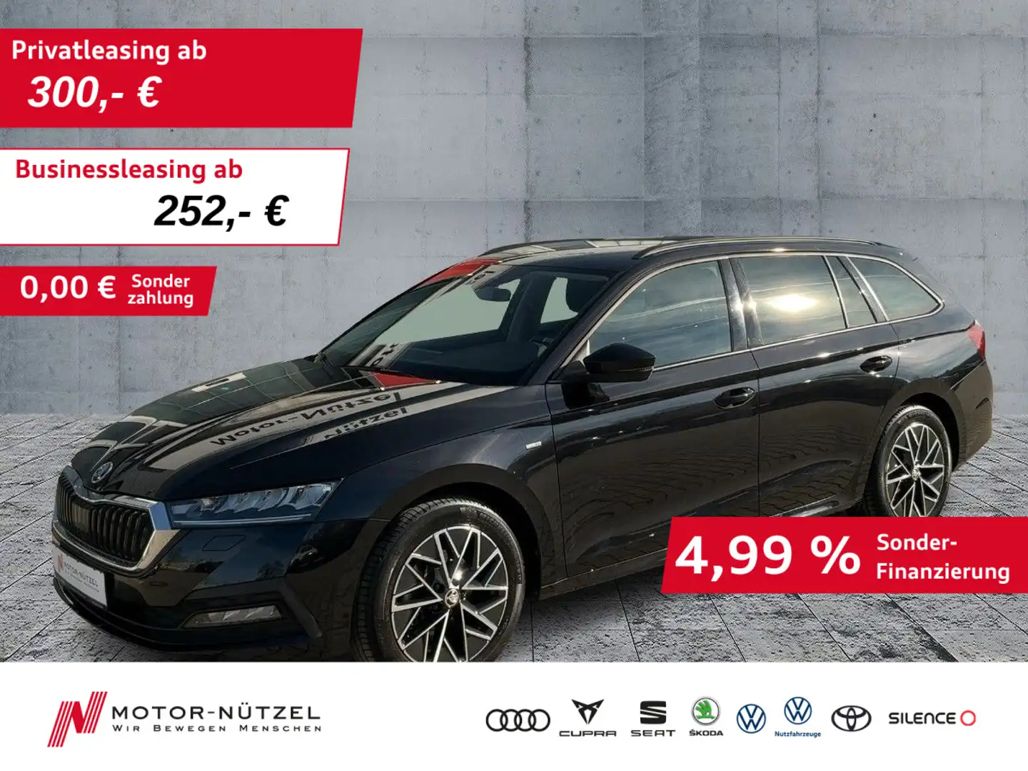 Skoda Octavia Combi 2.0 TDI CLEVER LED+NAV+SHZ+RFK+AHK Schwarz - 1