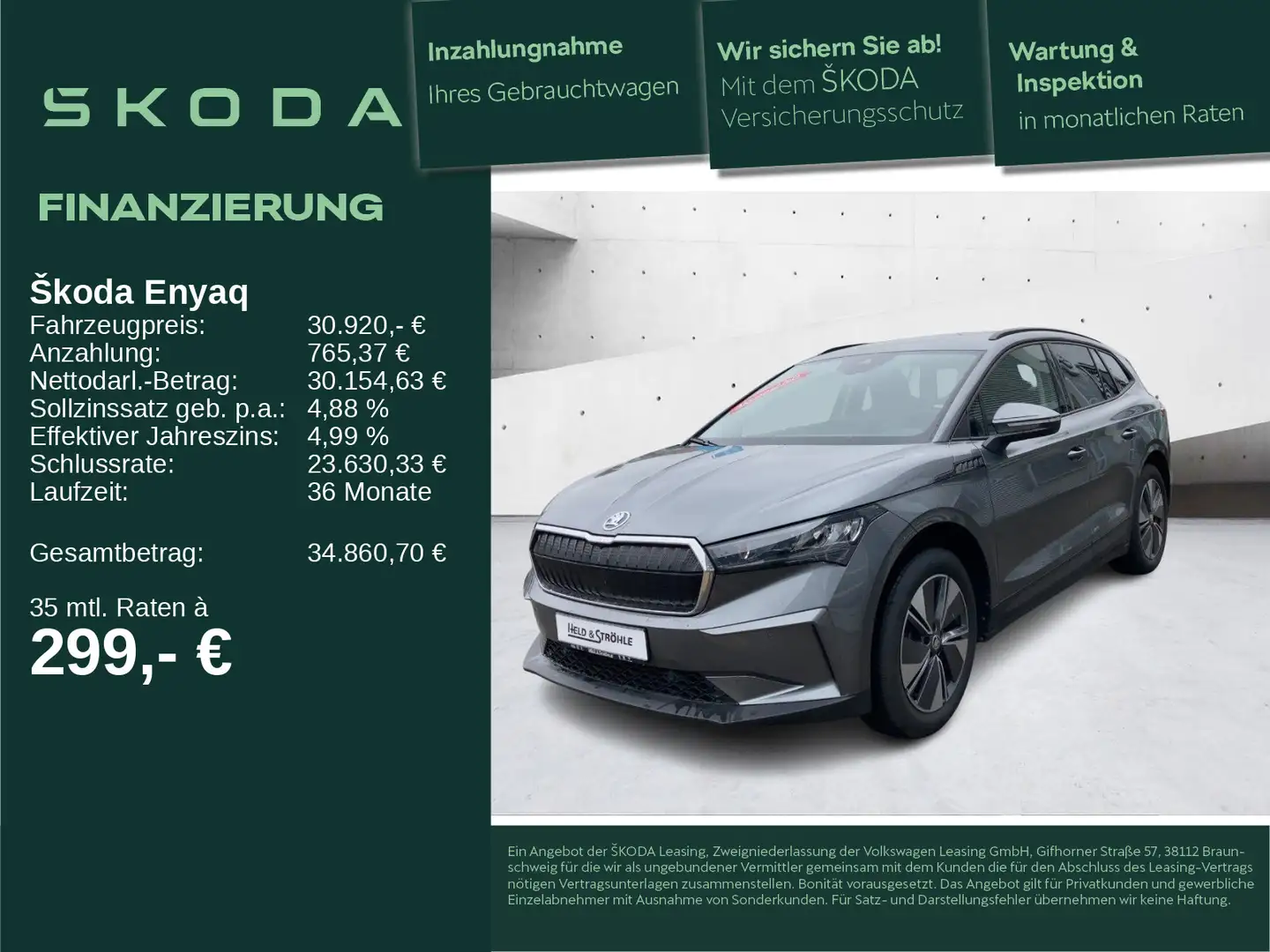 Skoda Enyaq 60 19 ACC CLEVER LED NAVI PDC RFK SHZ WÄPU Gris - 1