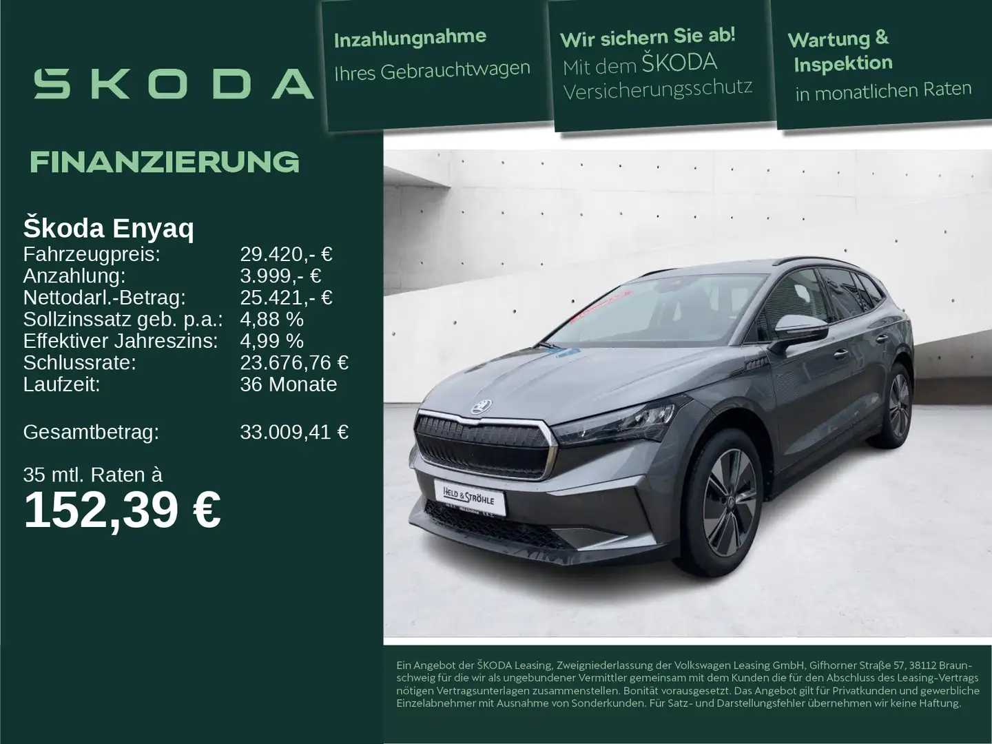 Skoda Enyaq 60 19 ACC CLEVER LED NAVI PDC RFK SHZ WÄPU Grau - 1