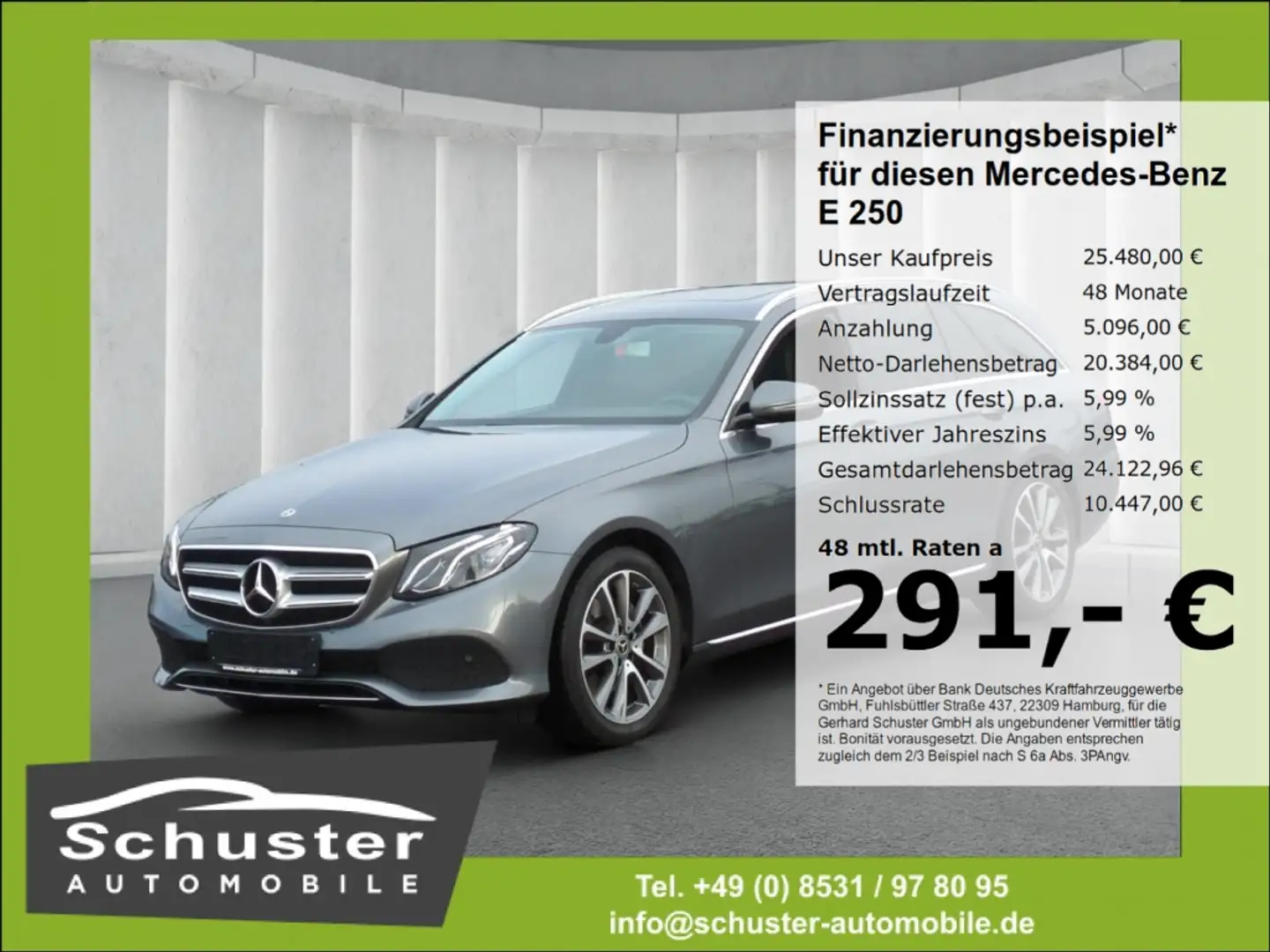 Mercedes-Benz E 250 T-Modell 9-G tronic Avantgarde LED AHK BT Šedá - 1