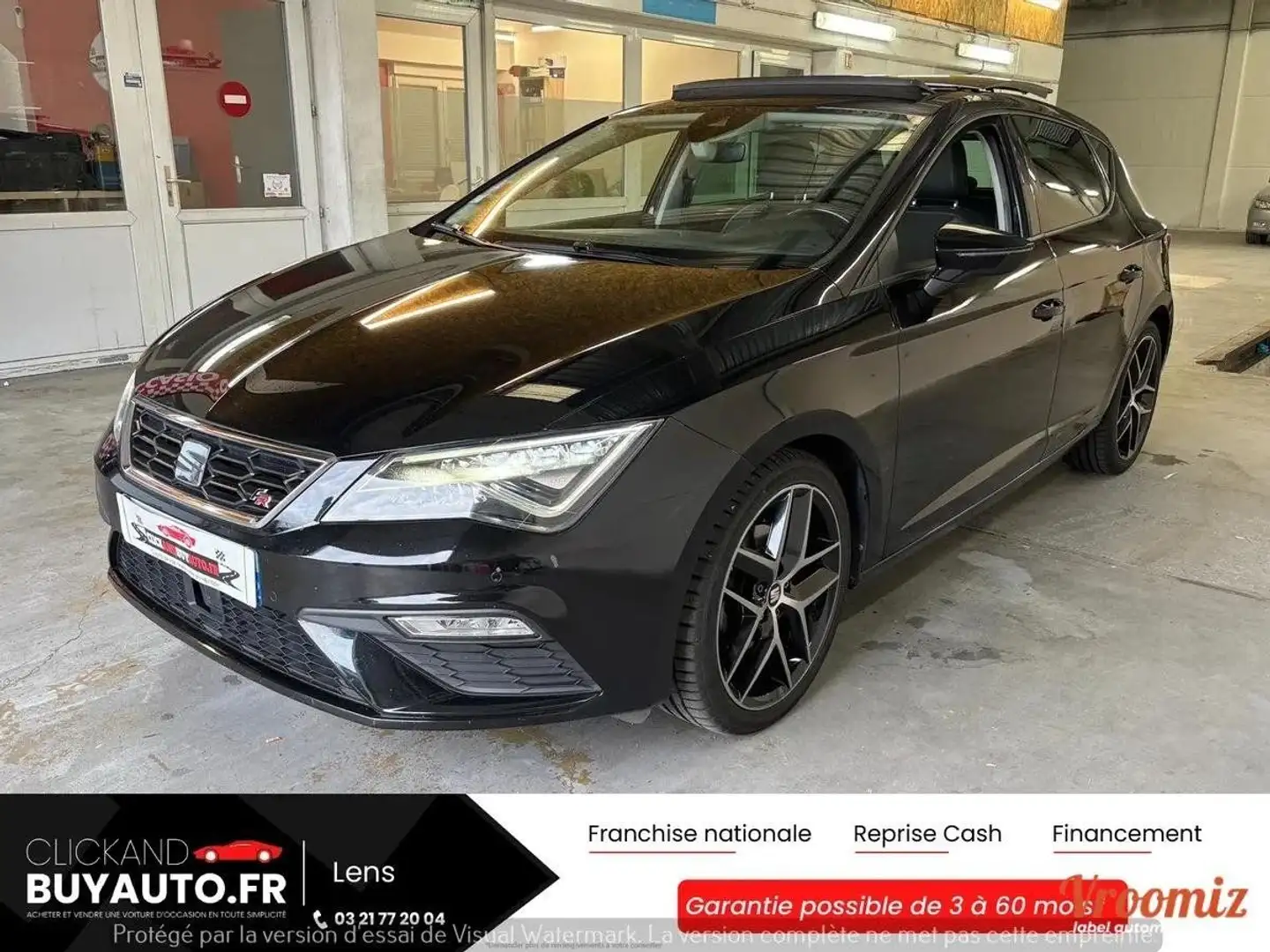 SEAT Leon 1.5TSI 150CV FR // TOIT OUVRANT / ANDROID CARPLAY /REGUL DE VITESSE/CAMERA DE RECUL Schwarz - 1