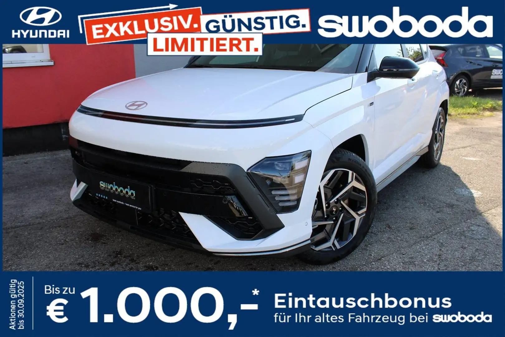 Hyundai KONA Kona (SX2) N Line 1.6 T-GDI 4WD DCT k3bl2-O2 Weiß - 1