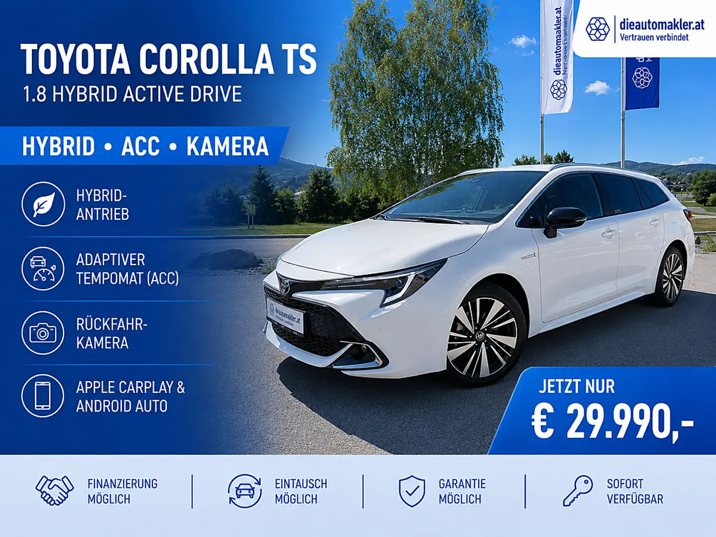 Toyota Corolla TS Hybrid | Kamera | ACC | CarPlay Weiß - 1