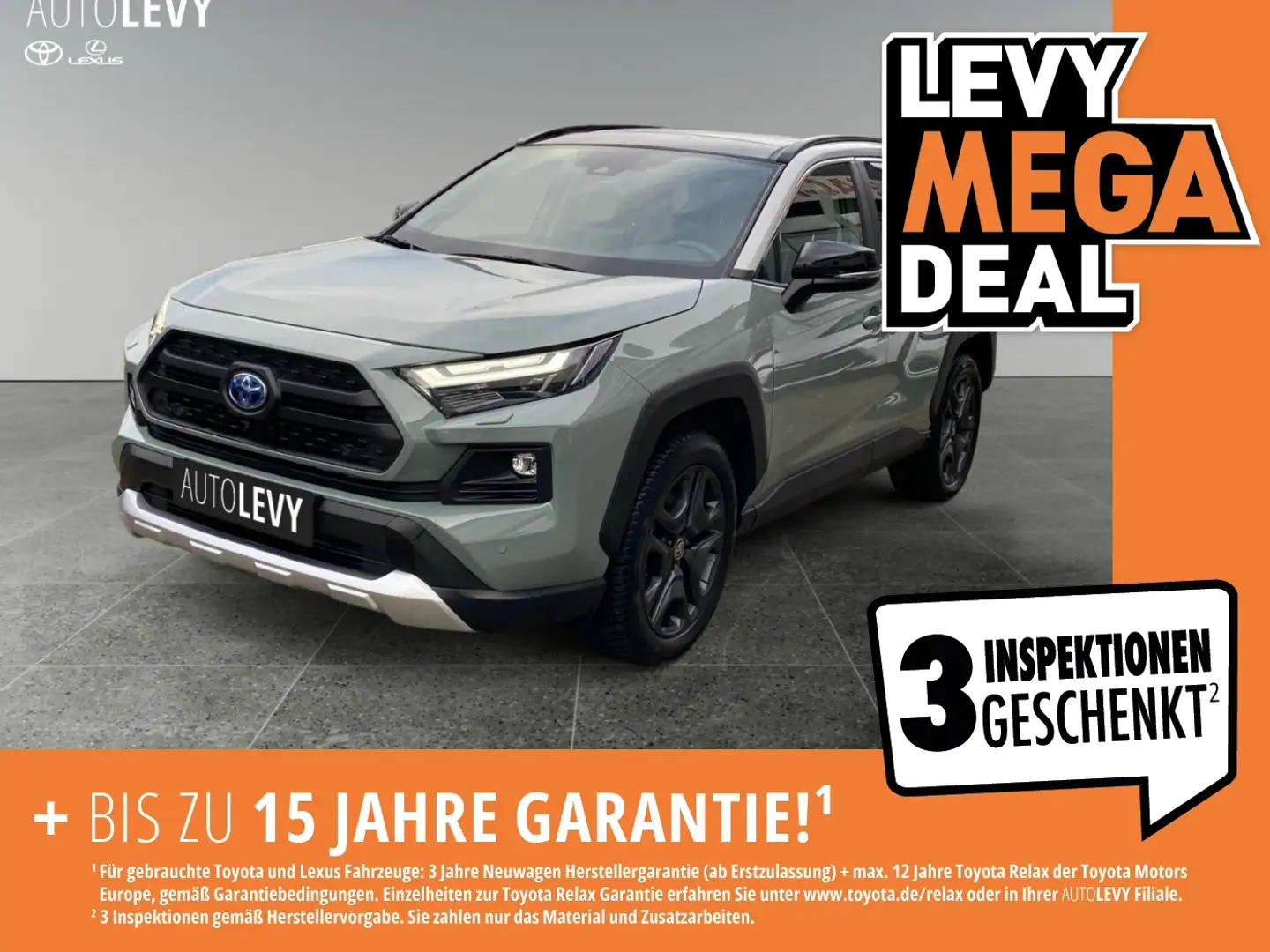 Toyota RAV 4 RAV4 2.5 Hybrid AWD Adventure *PANO*JBL*AHK* Groen - 1