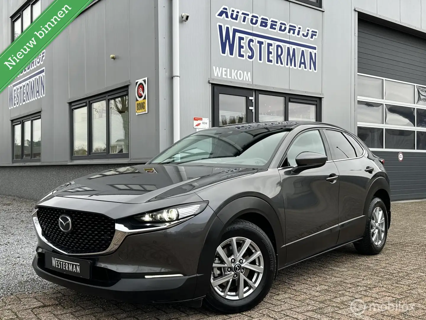 Mazda CX-30 2.0 e-SkyActiv-X M Hybrid Luxury Acc Clima Leer Hu Grijs - 1