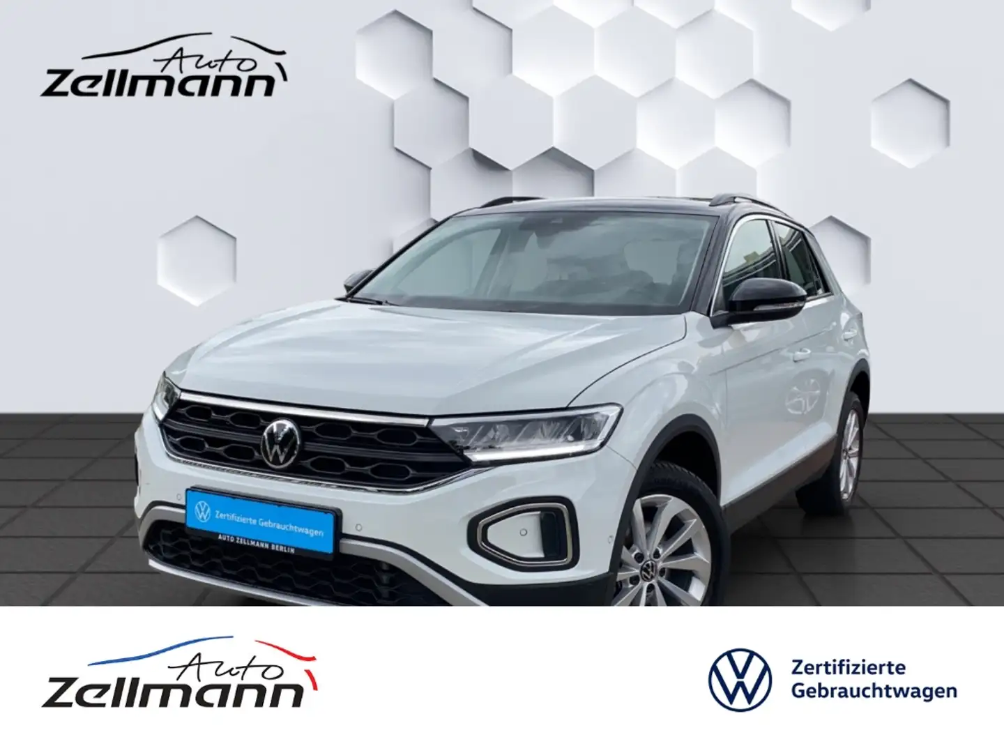 Volkswagen T-Roc Life 1.5 TSI DSG LED GJR PDC Sitzheizung Navi ACC Blanc - 1