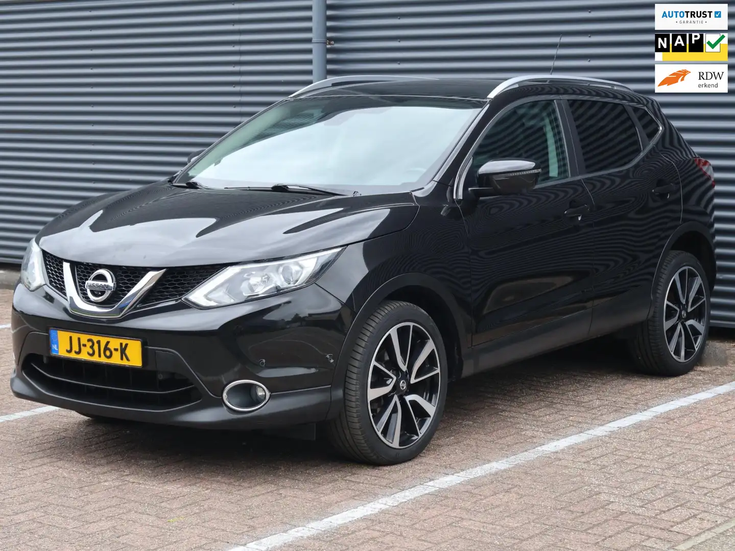 Nissan Qashqai 1.2 Tekna |360 Cam|Pano|Autopark|Nav|Climate|Leder Noir - 1