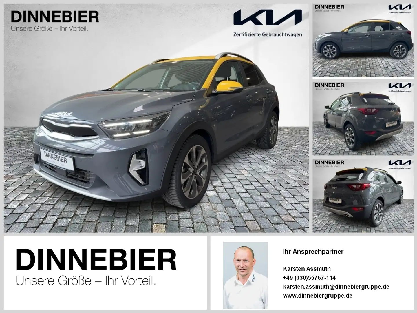 Kia Stonic Spirit Automatik+LED+Navi+Kamera+SHZ Grau - 1