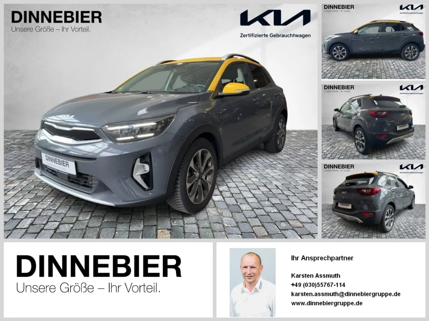 Kia Stonic Spirit Automatik+LED+Navi+Kamera+SHZ Grau - 1