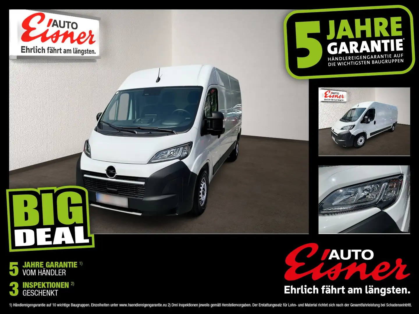 Opel Movano Kasten L3H2 Klimaautomatik, PDC, 3Sitzer Weiß - 1