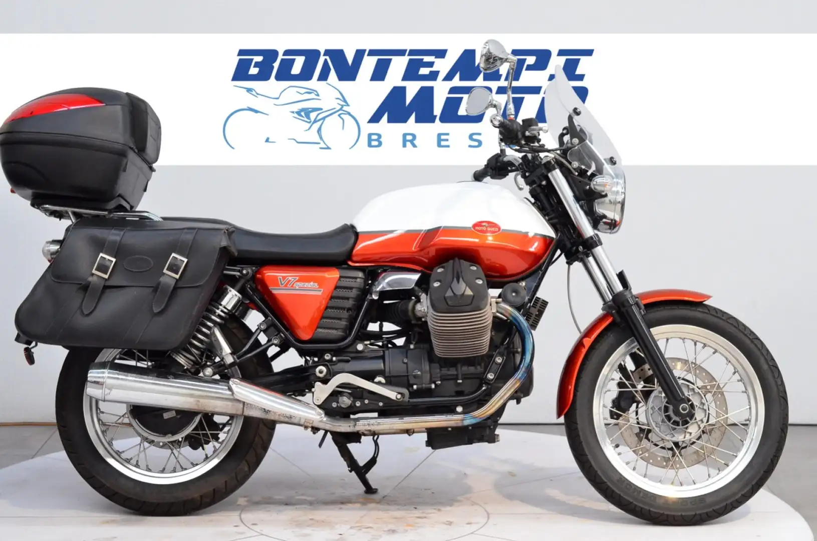 Moto Guzzi V7 Special 2012 - BORSE MORBIDE + BAULETTO bijela - 1
