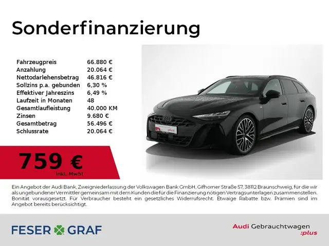 2025 Audi A6 in Black for sale