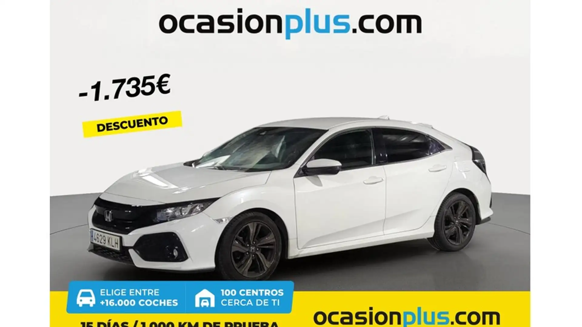 Honda Civic 1.0 VTEC Turbo Elegance Navi CVT Blanc - 1