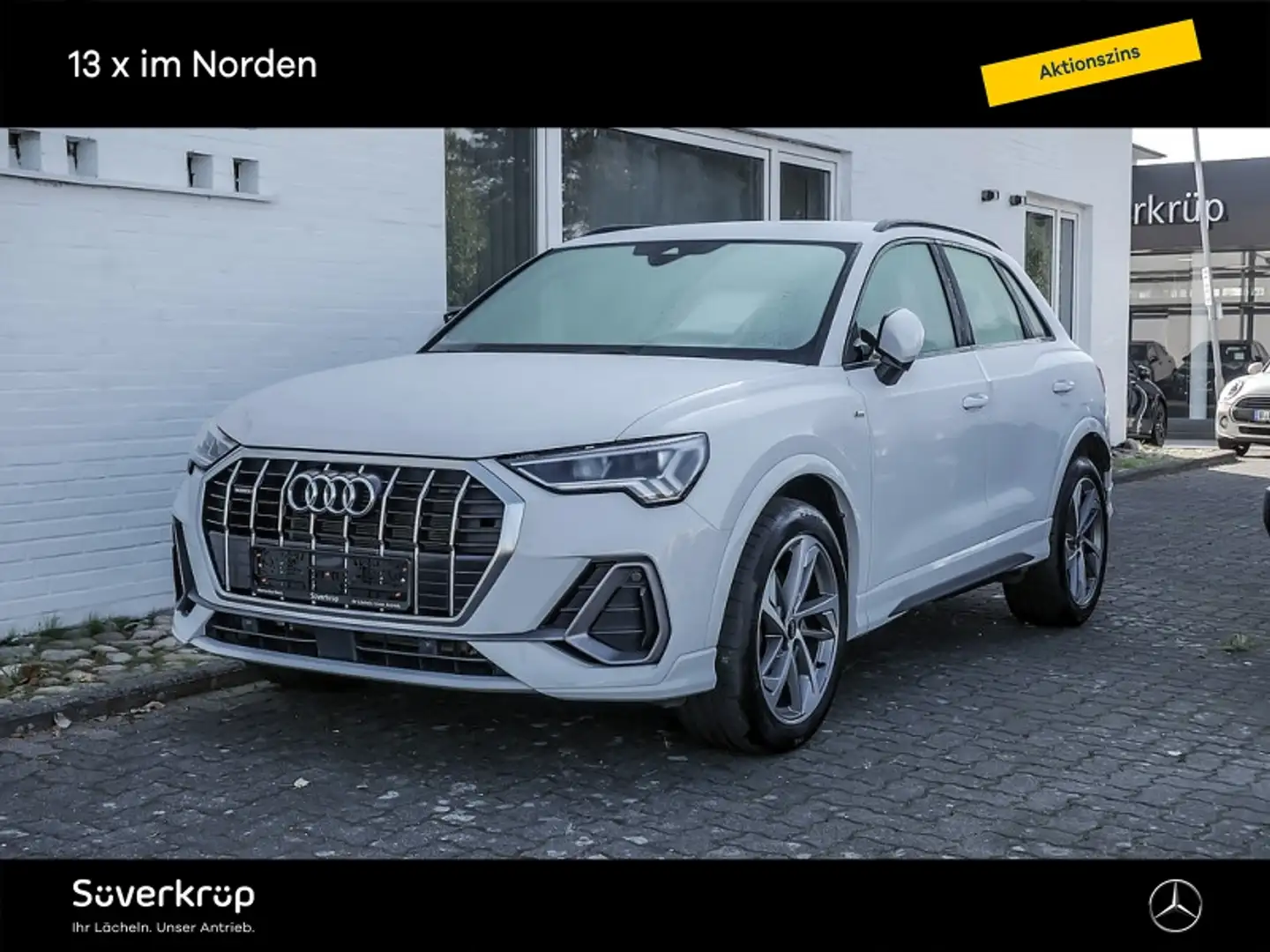 Audi Q3 40 2.0 TDI quattro S line AHK DISTR KAMERA Blanc - 1