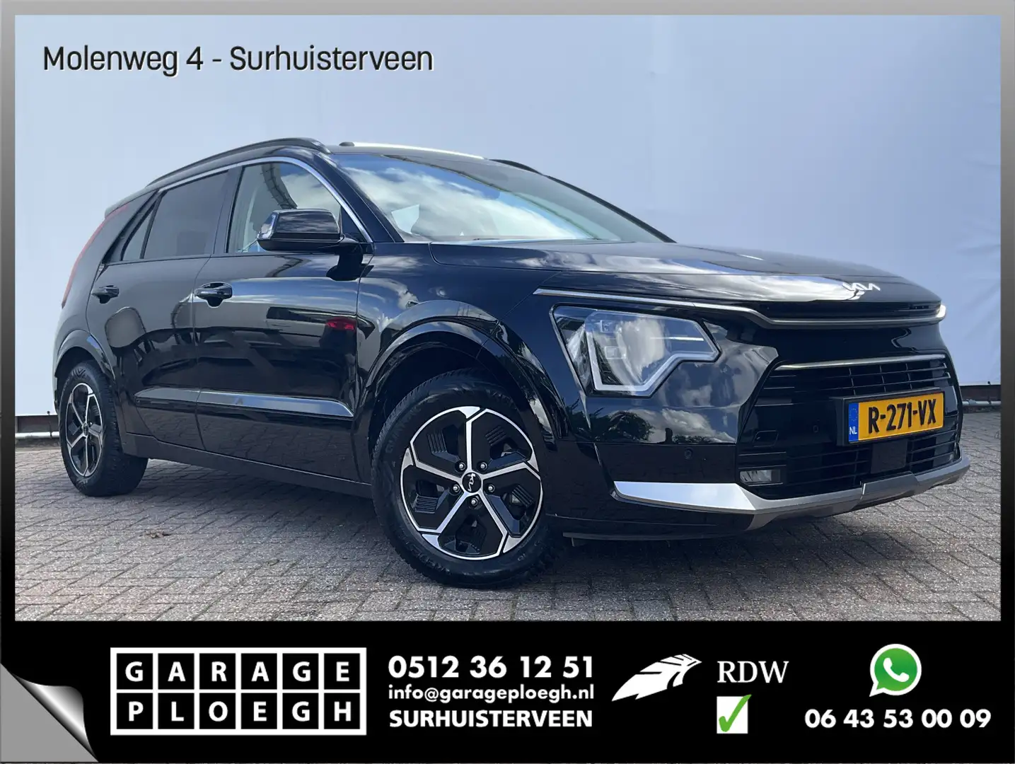 Kia Niro 1.6 GDi Hybrid DynamicPlusLine Pano HUD Leer Stoel Noir - 1
