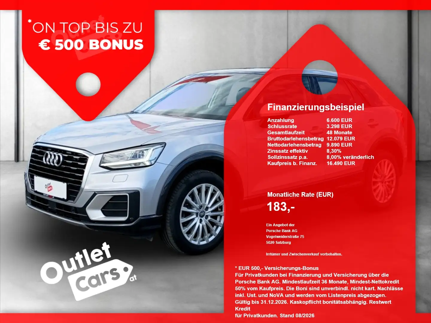 Audi Q2 30 TFSI design Aut. LED+LEDER+NAVI+PANO Silber - 1