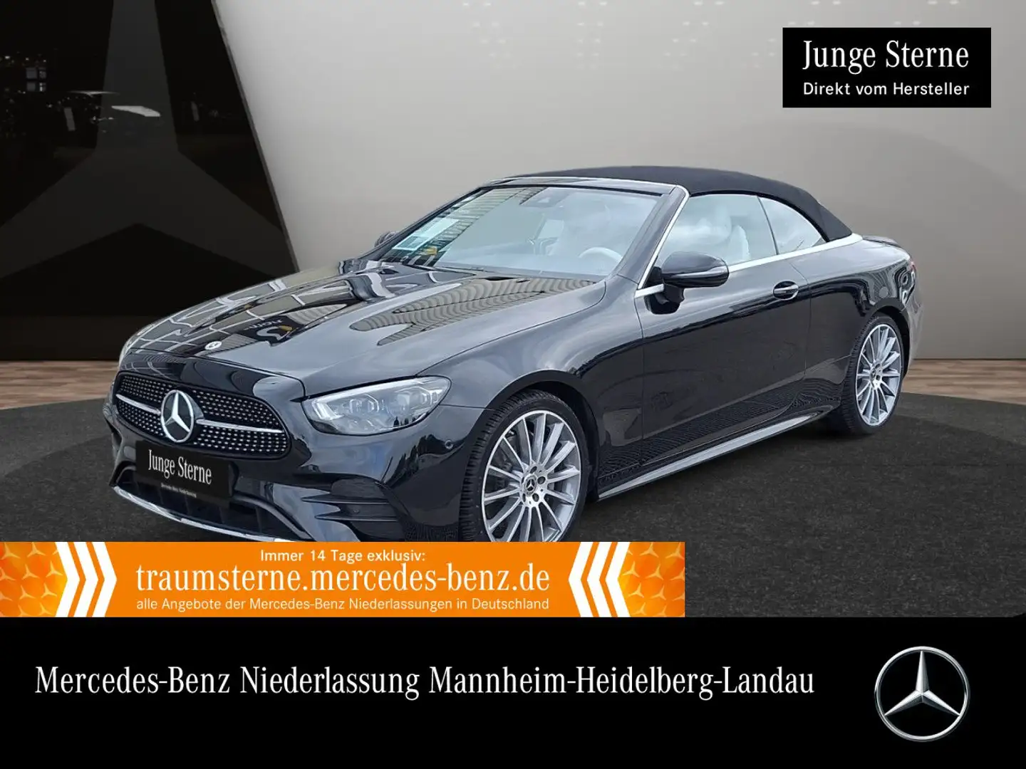 Mercedes-Benz E 200 Cabrio AMG+MULTIBEAM+KAMERA+20"+TOTW+9G Schwarz - 1
