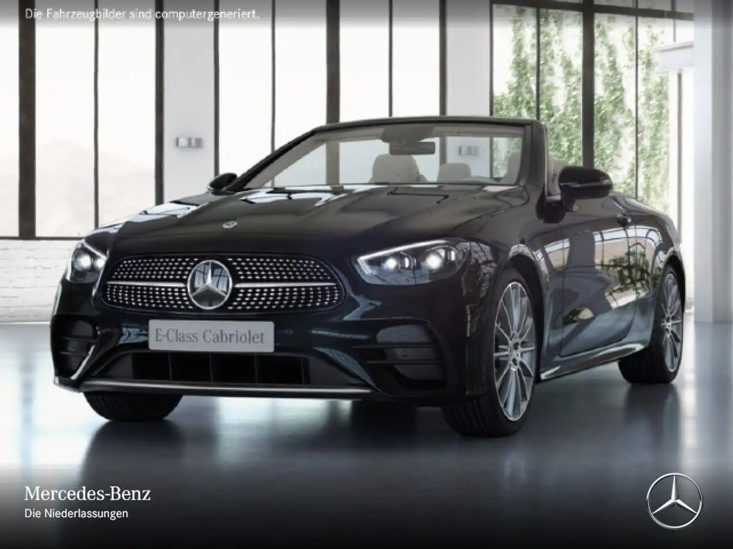 Mercedes-Benz E 200 Cabrio AMG+MULTIBEAM+KAMERA+20"+TOTW+9G Schwarz - 2