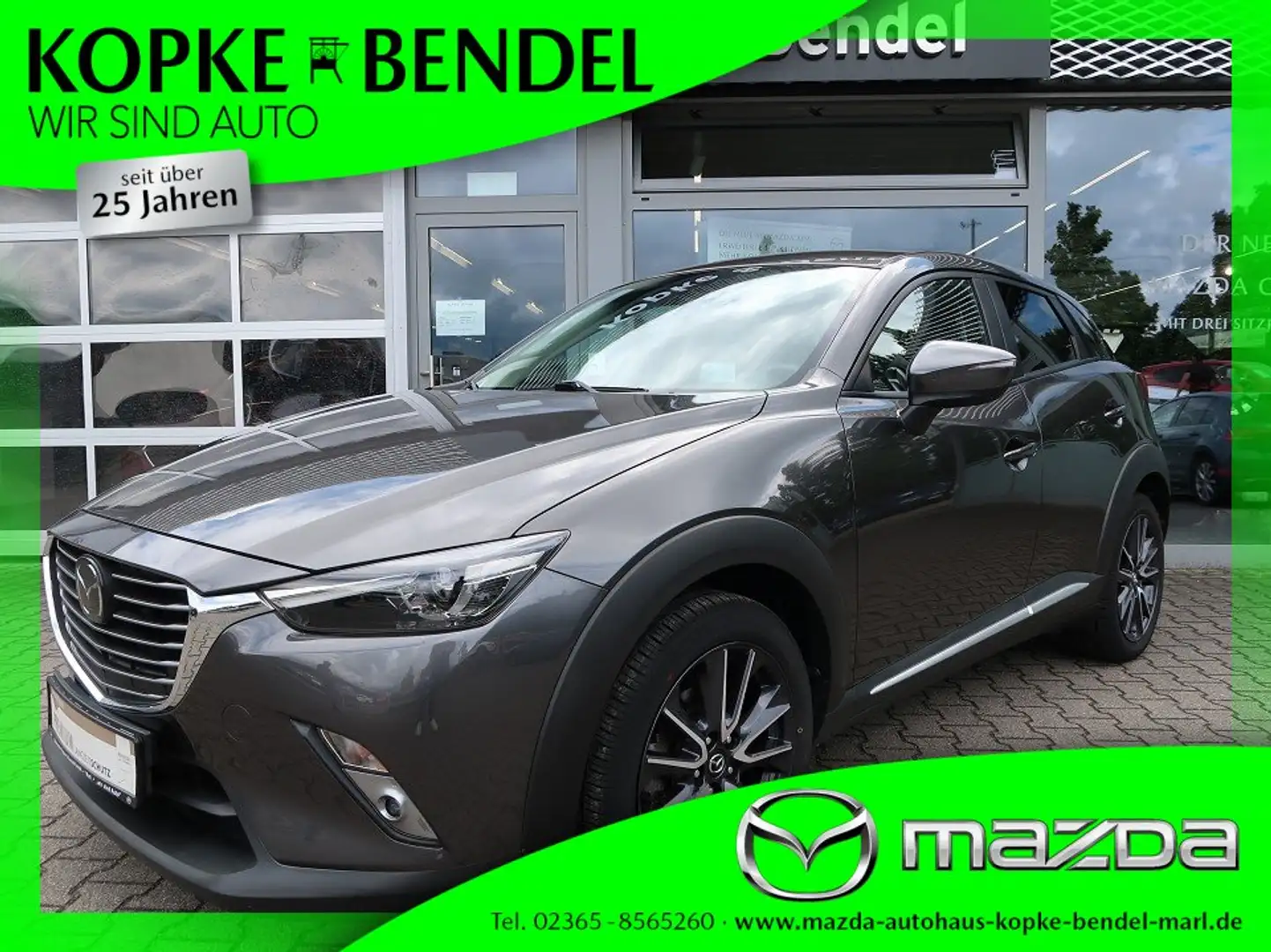 Mazda CX-3 Sports Line*LED*Bluetooth*Teilleder*Kamera*Keyless Grau - 1