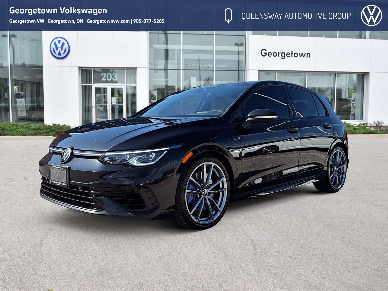 Black 2024 Volkswagen Golf R Hatchback All-Wheel Drive 7-Speed Automatic