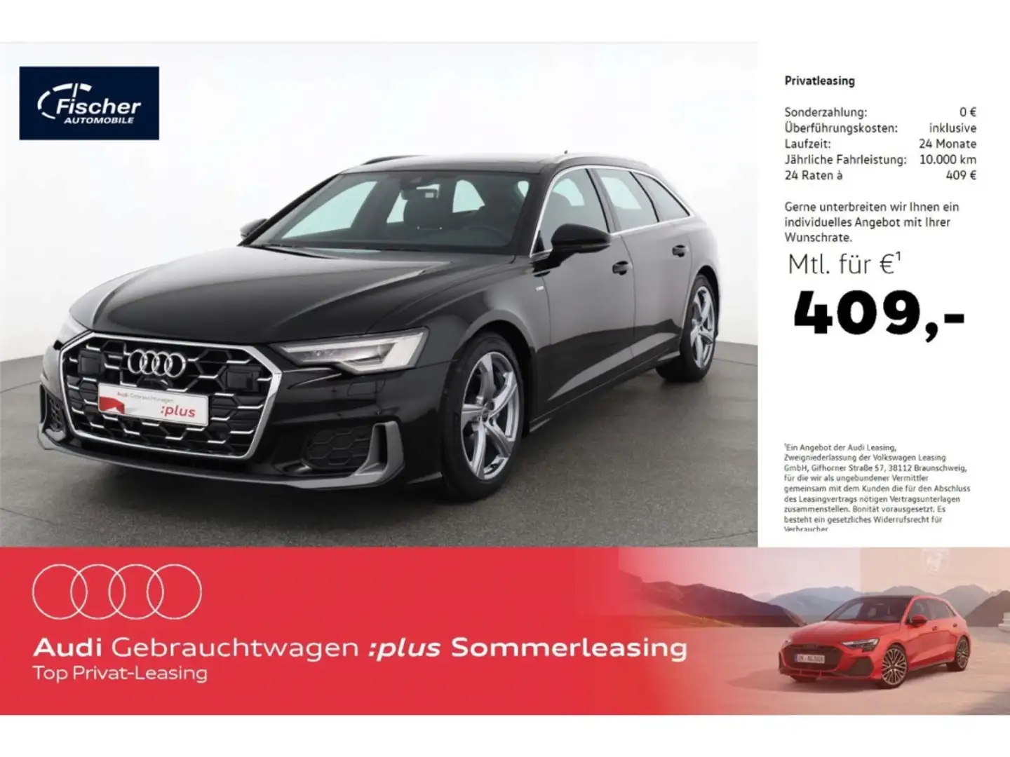 Audi A6 Avant 40 TDI quattro S line Schwarz - 1