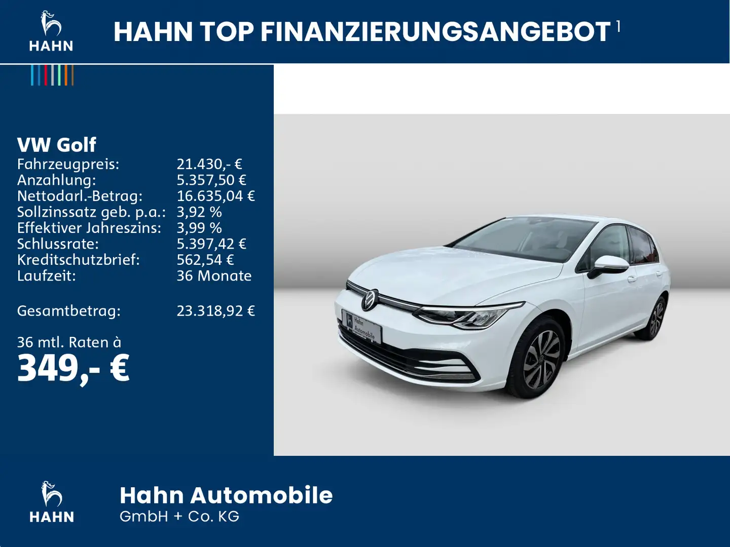 Volkswagen Golf VIII 1.5TSI Active LED Nav APPConnect Sitzh Weiß - 2