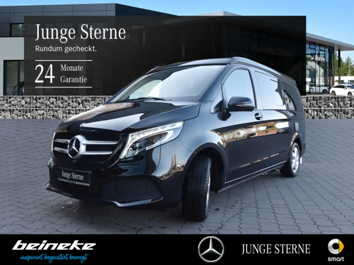 Mercedes-Benz V 300 V 300 d Marco Polo Küche+360°+AHK2,5t+Nav+Standh Schwarz - 1