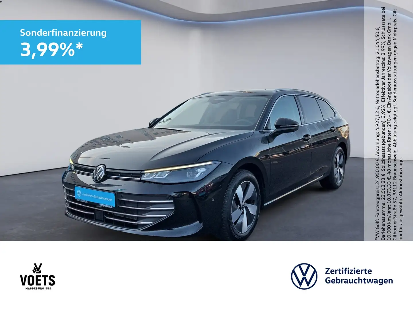 Volkswagen Passat Variant BUSINESS 1.5eTSI DSG LED+NAVI+AHK Noir - 1