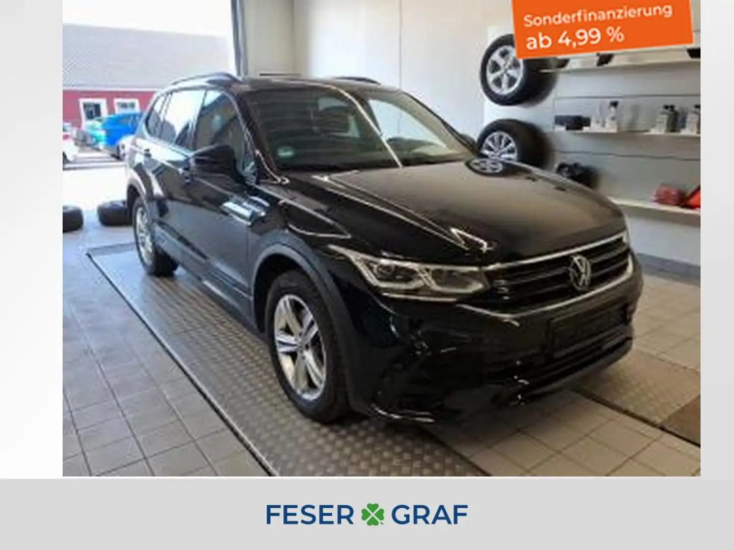 Volkswagen Tiguan Allspace R-Line 2.0 TDI DSG 4M 360° MATRIX PANO Zwart - 1