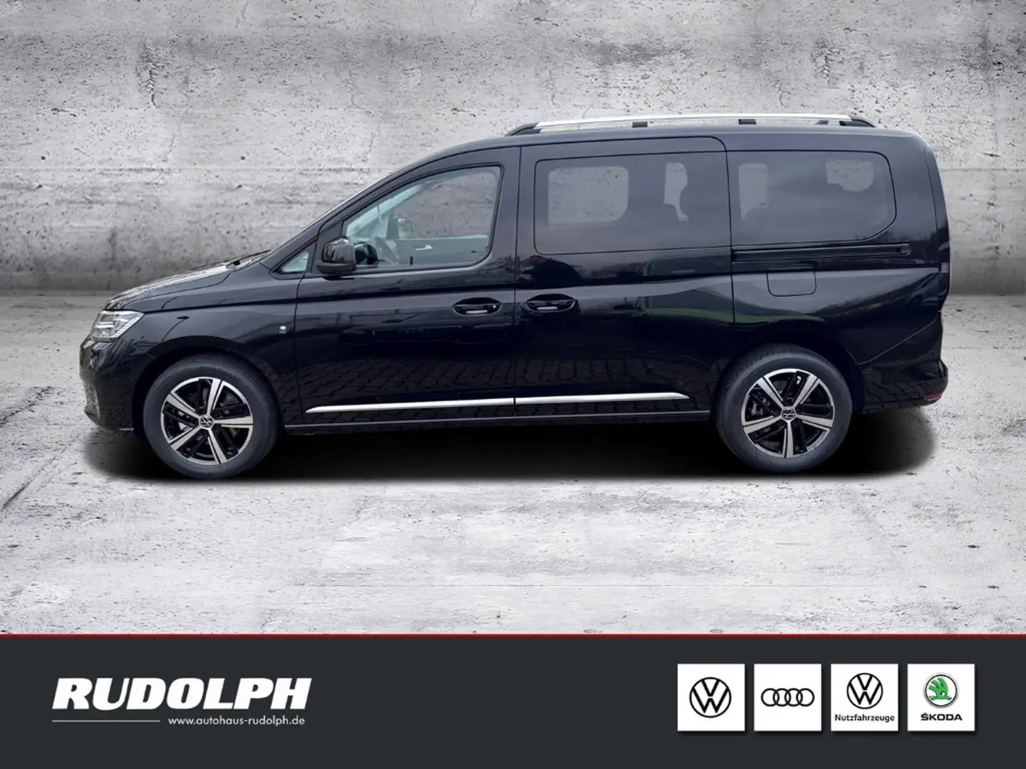 Volkswagen Caddy Style 1.5 TSI DSG 7-Sitzer LED Navi AHK ACC SHZ Kl Schwarz - 2