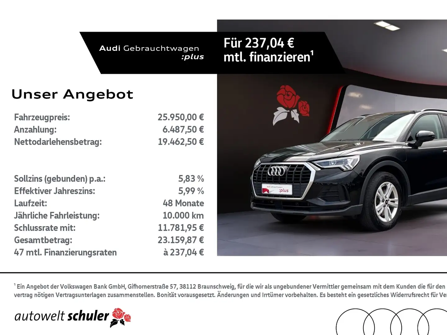 Audi Q3 45 1.4 TFSI e Navi LED Schwarz - 1