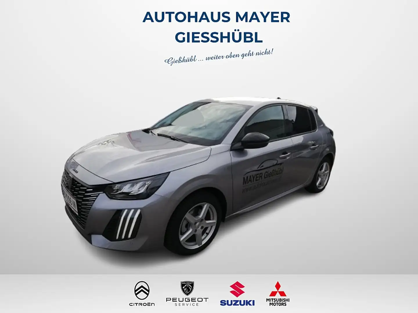 Peugeot 208 Hybrid 100 e-DCS6 Allure Gris - 1