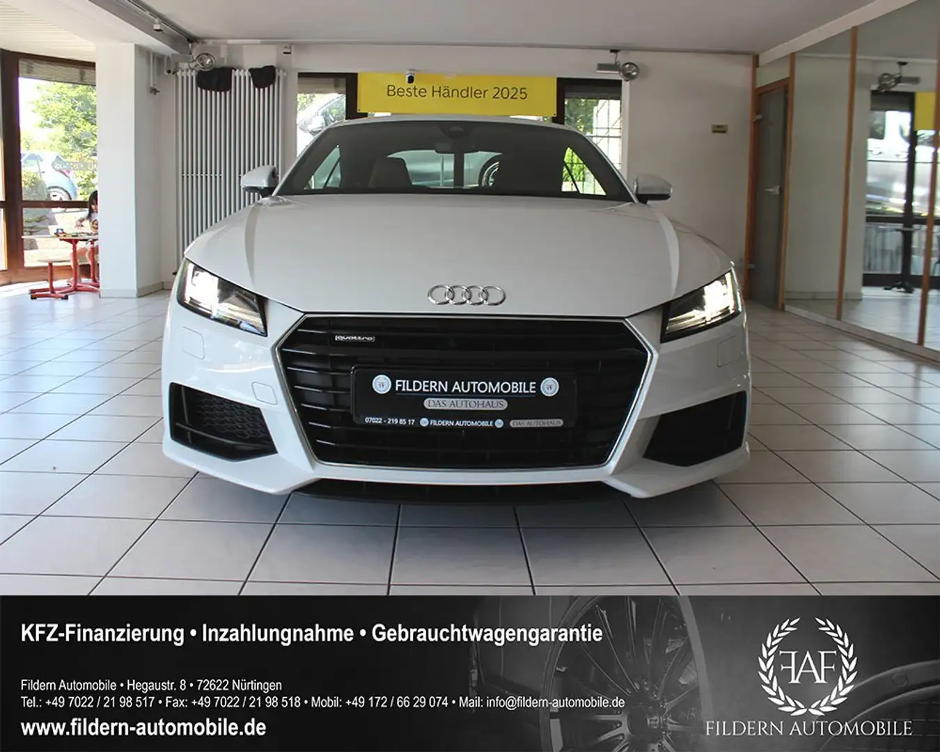 Audi TT 2.0TFSI quattro S line*LED*LEDER*LANE-AS*18"*KESSY Blanc - 2
