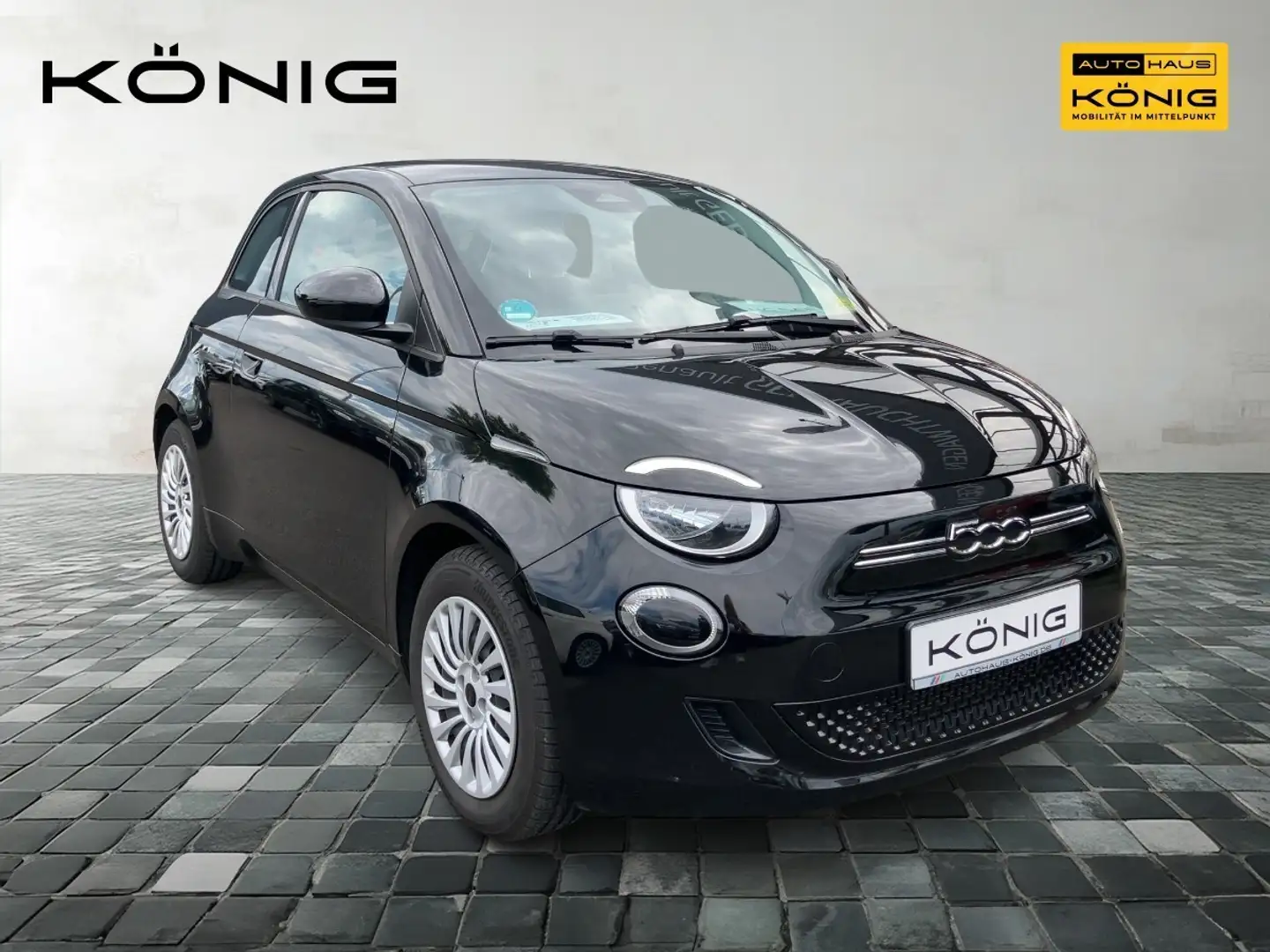 Fiat 500e Base 42kWh KLIMA*CARPLAY*ANDROID-AUTO Schwarz - 2