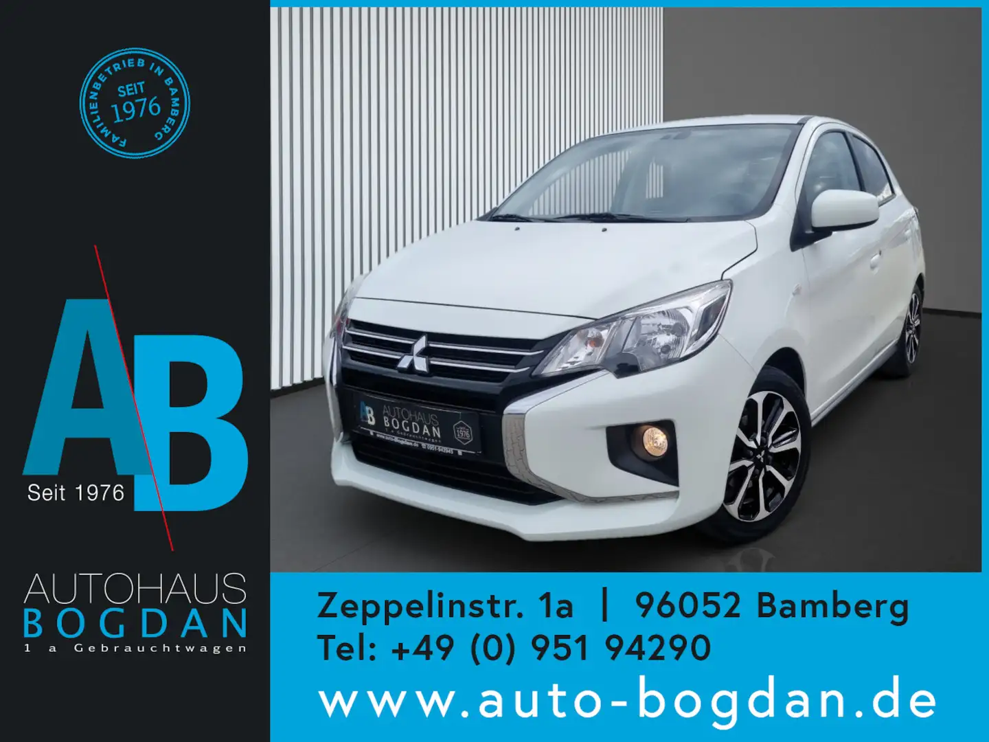 Mitsubishi Space Star Intro Edition+ Tempomat*Navi*DAB*1.Hd Weiß - 1