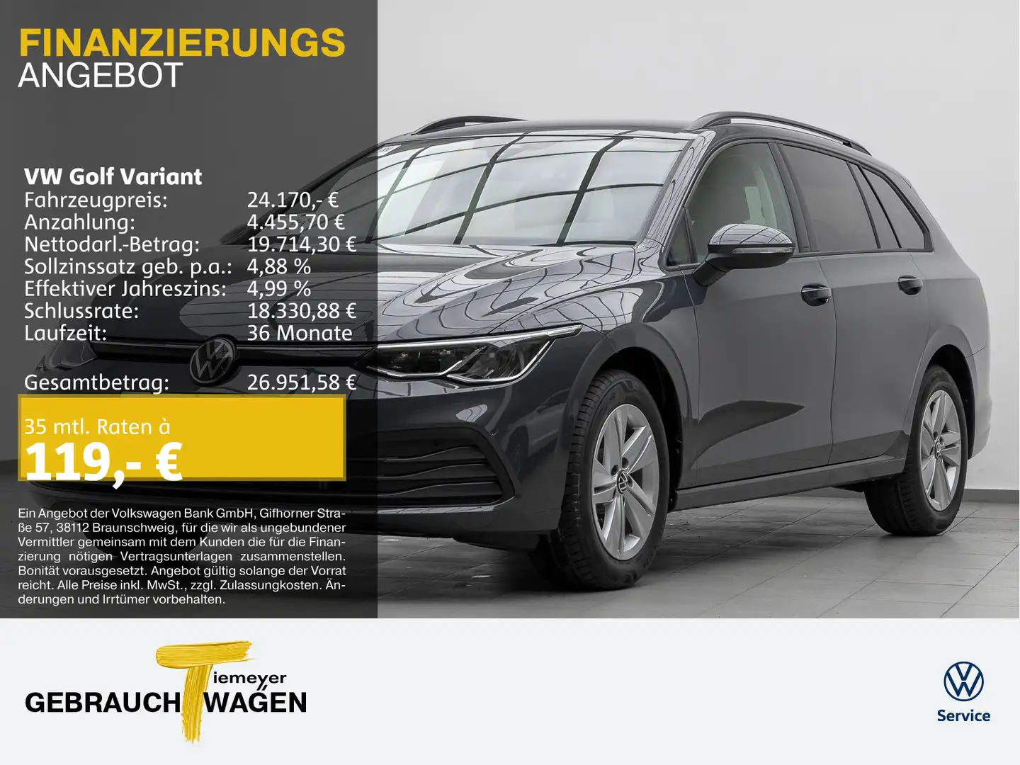 Volkswagen Golf Variant 2.0 TDI DSG LIFE ergo-SITZE LED NAV Grau - 1