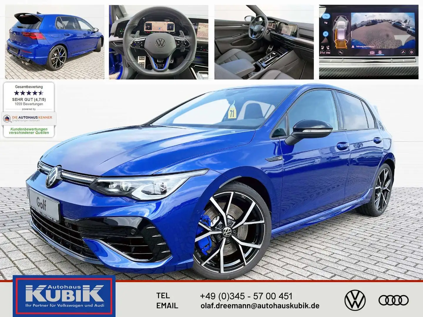 Volkswagen Golf R Performance Black Style 2.0 TSI 4motion DSG+Vmax+ Albastru - 1