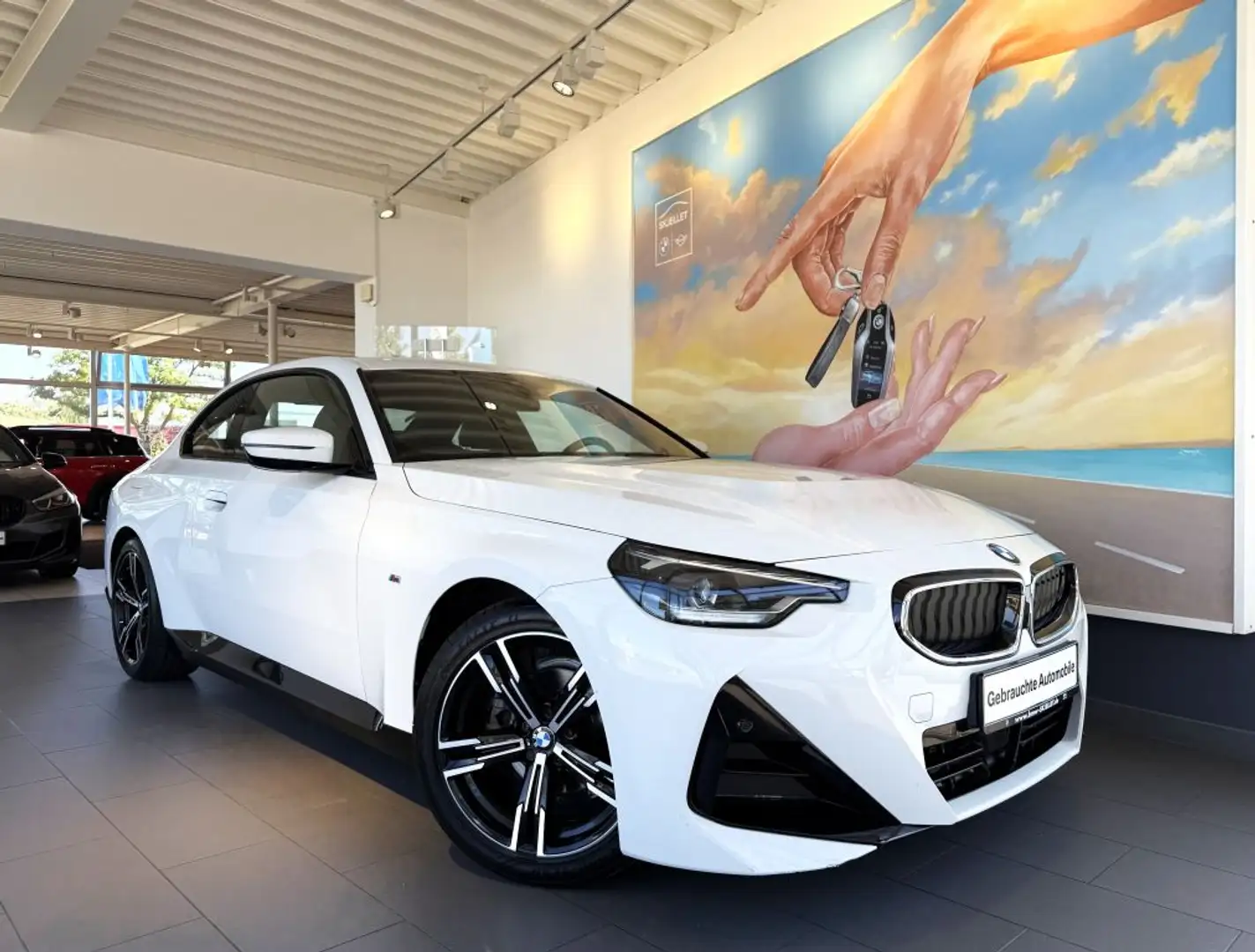 BMW 218 i Coupe Aut. M SPORT LED+NAV-LiveC+SPUR+TEMP+ Weiß - 2