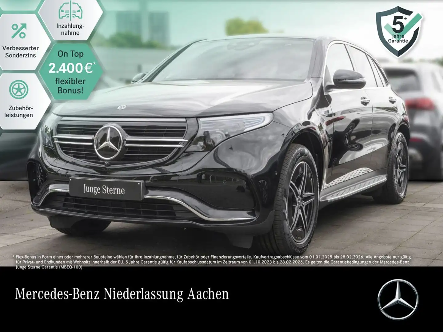 Mercedes-Benz EQC 400 4M AMG+MULTIBEAM+FAHRASS+KAMERA+19"+HUD Schwarz - 1