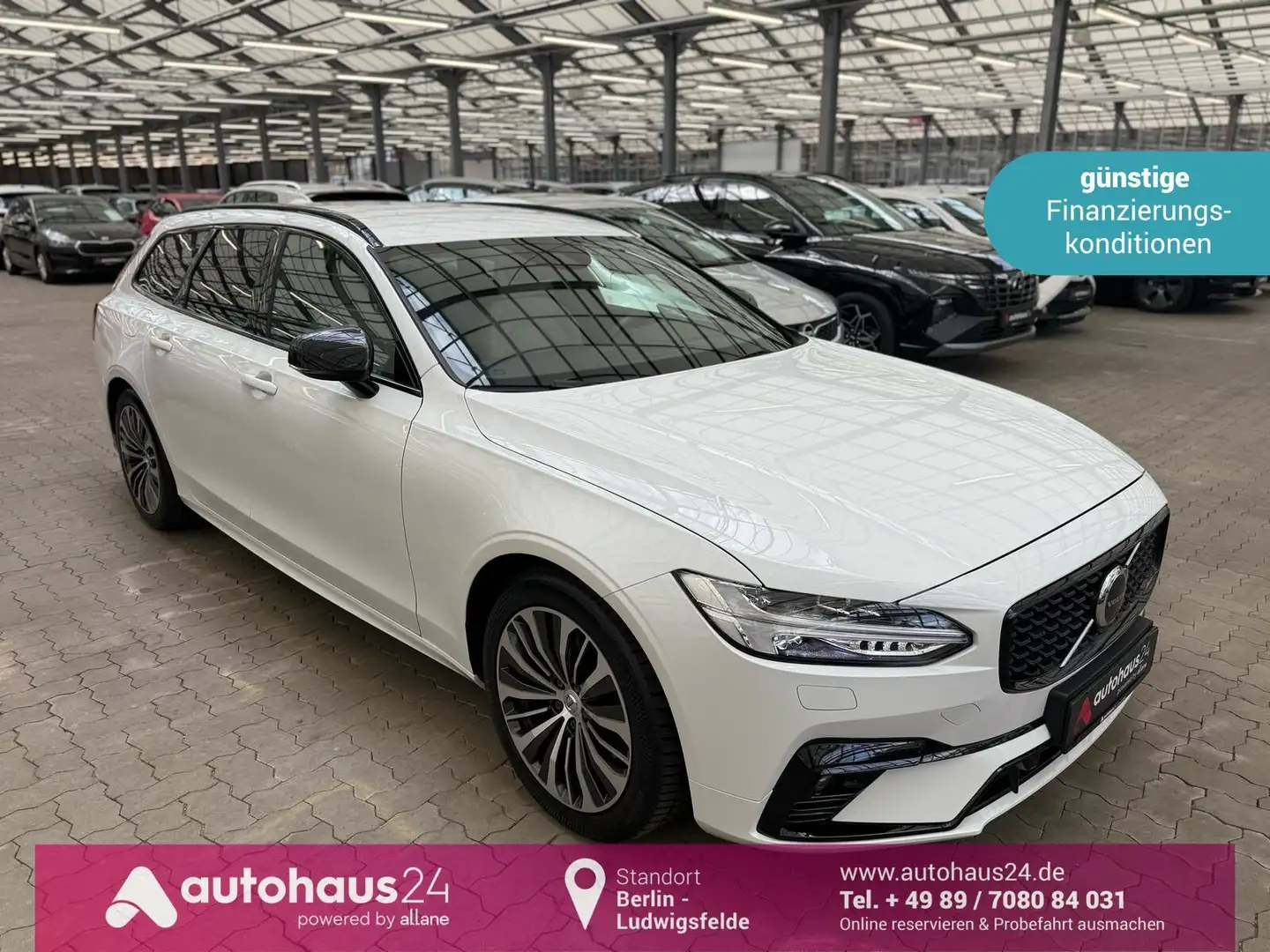 Volvo V90 V 90 B4 R Design|AHK|Xenium|Leder Weiß - 1