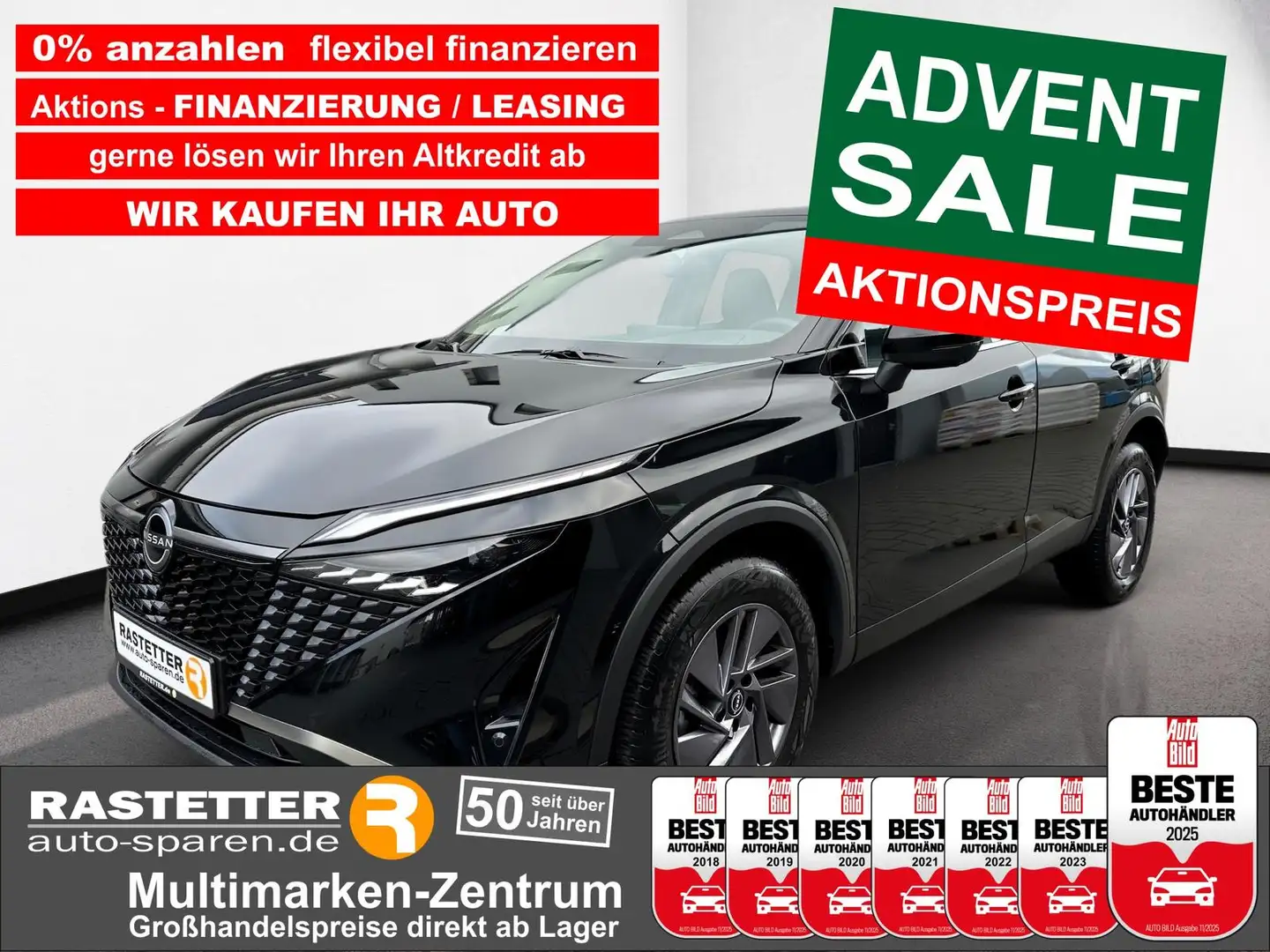 Nissan Qashqai acenta Navi+ACC+360+Winter+PDC+Klimaaut+LED+iKey+L Schwarz - 1