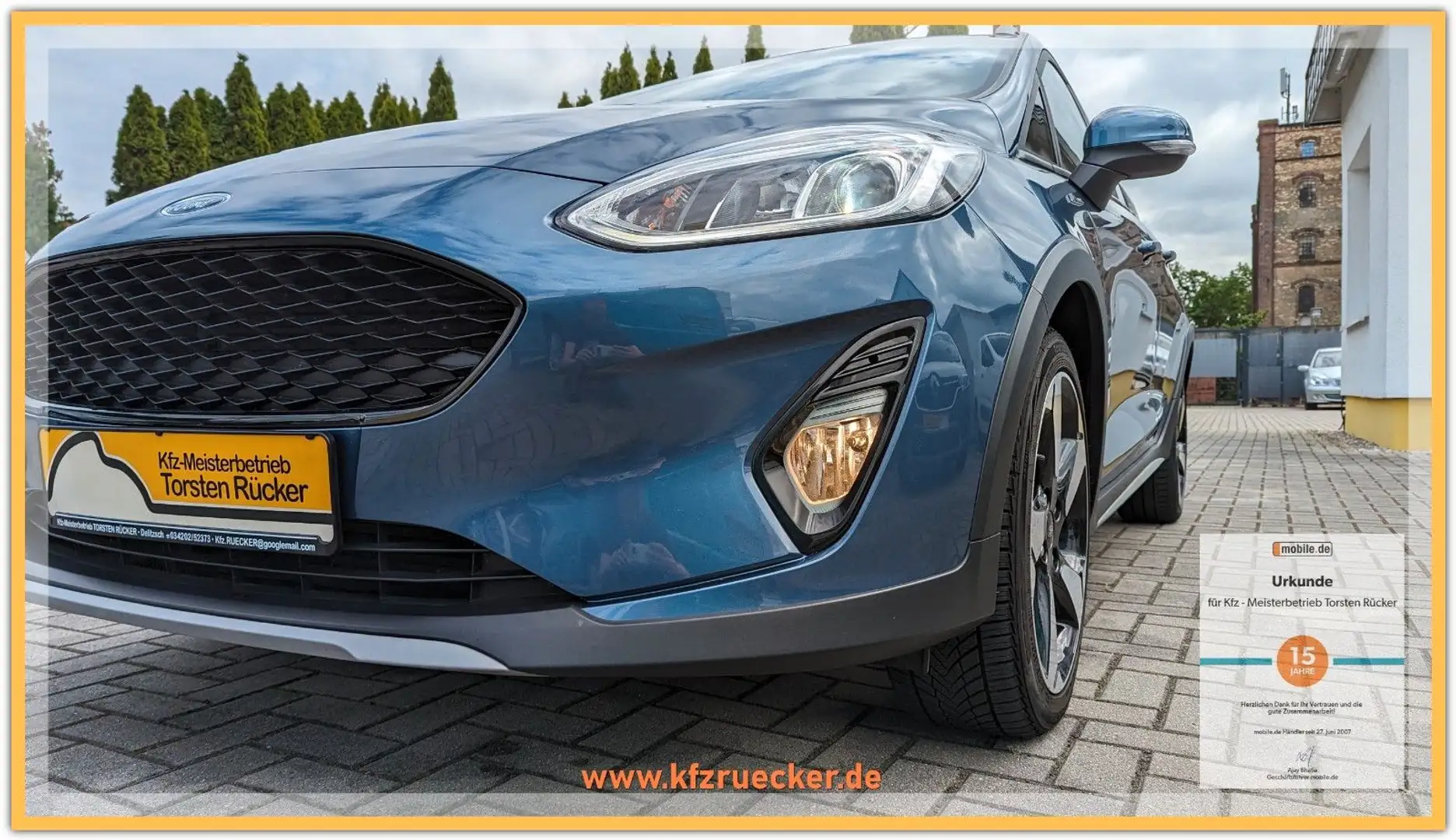 Ford Fiesta Active 1.0 EB 125PS AUTOMATIK SHZG LED FH Blauw - 2