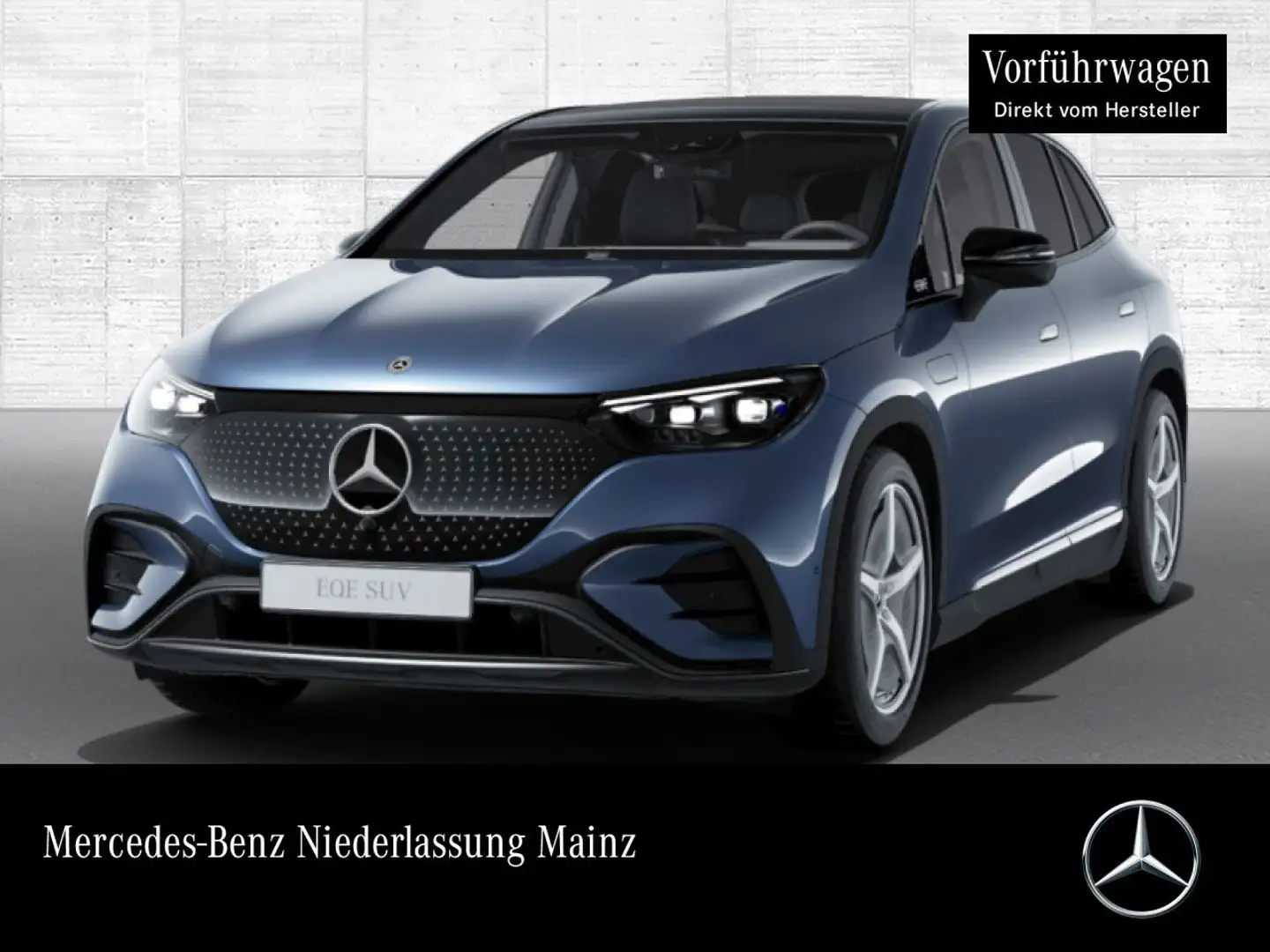 Mercedes-Benz EQE SUV EQE 350 4M AMG+NIGHT+PANO+360+AHK+BURMESTER Blauw - 1