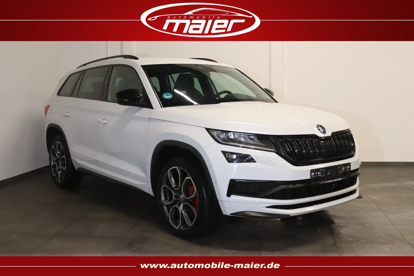 Skoda Kodiaq 2.0 BI-TDI RS 4x4.7Si.-Virt-Navi-LED-AHK- Weiß - 1