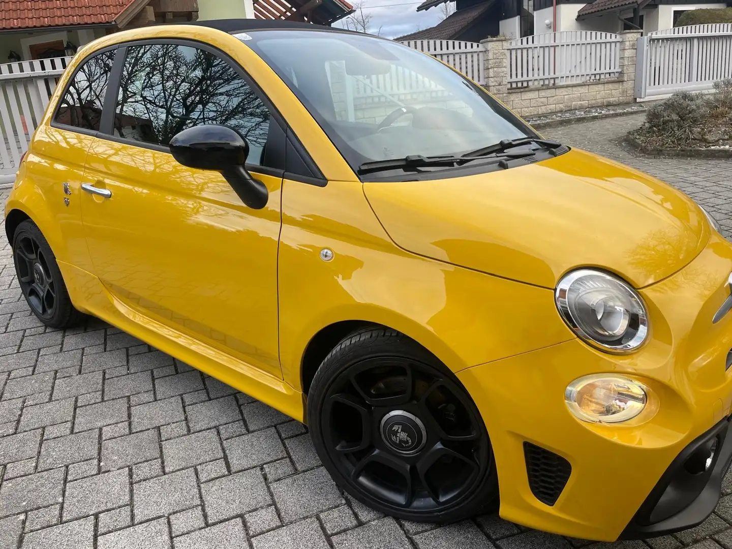 Fiat 500C Abarth 500C Abarth Cabrio neue Wartung mit Zahnriemen! Sarı - 1