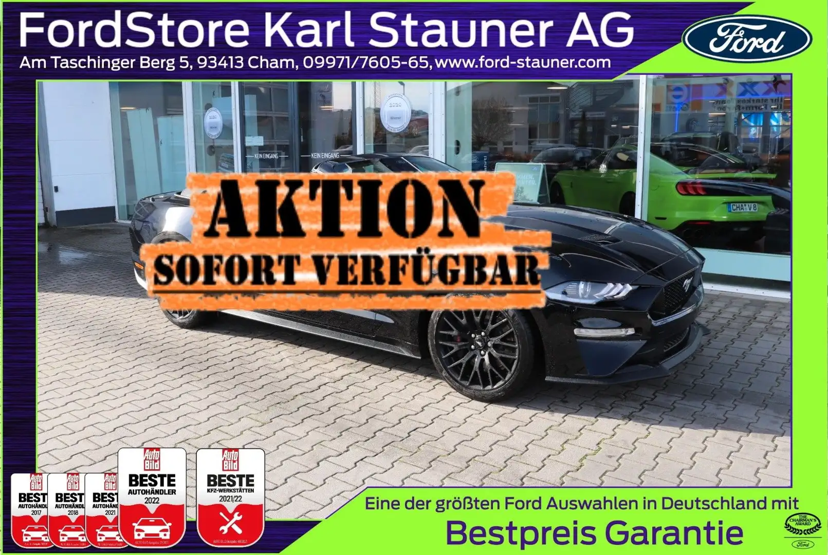 Ford Mustang 5.0GT V8 Cabrio Carbon-Paket 4,99% FIN* Zwart - 1