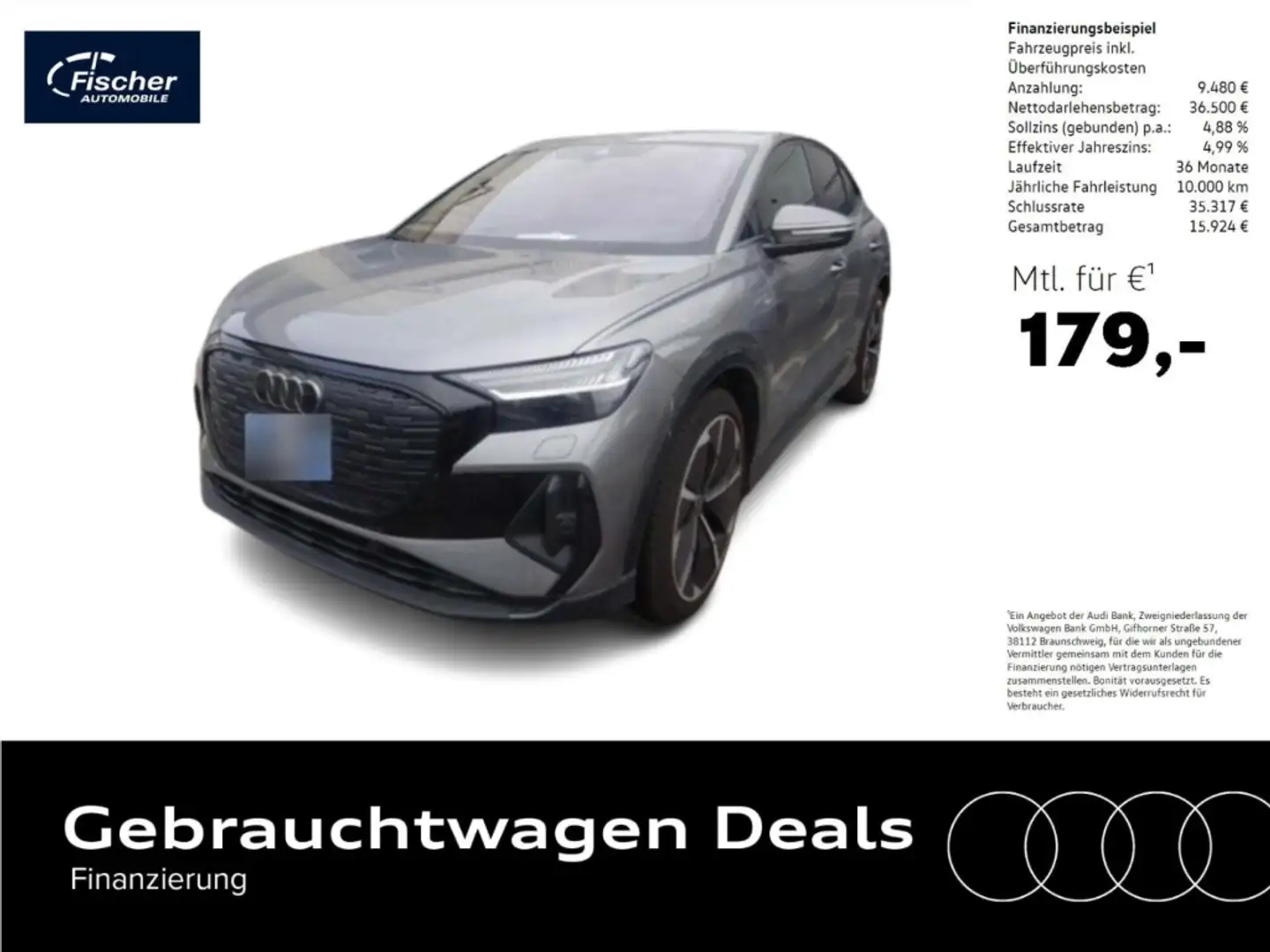 Audi Q4 e-tron Sportback 55 qu S line AR-HUD/Memory Grau - 1